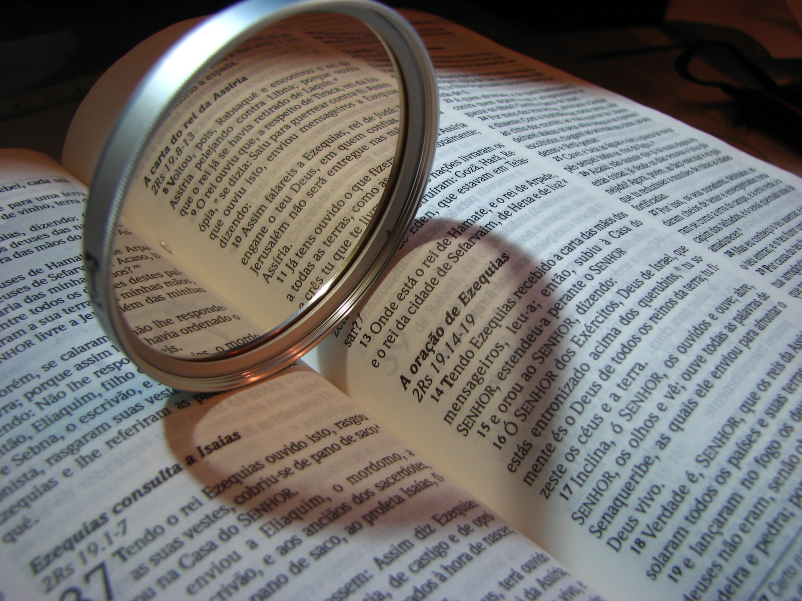 Bible with heart shadow
